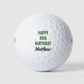 Happy Birthday Golfer Moderne Typografie Golfball
