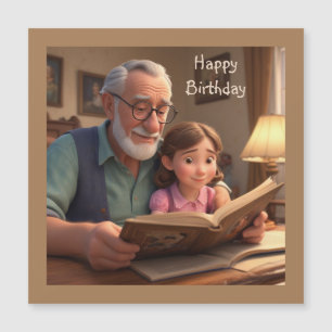 Happy Birthday Grampa Magnetic Card Magnetkarte