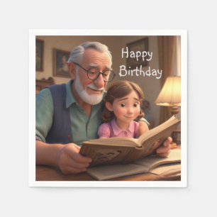 Happy Birthday Grampa Serviette