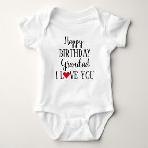 Happy Birthday Grandad I Liebe You Baby Bodysuit Baby Strampler