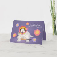 Happy Birthday Grandaughter Katze in Blume Hat