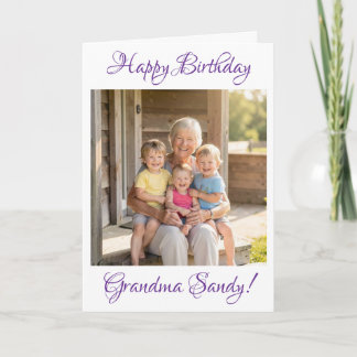 Happy Birthday Grandma Photo Template Personalized Karte
