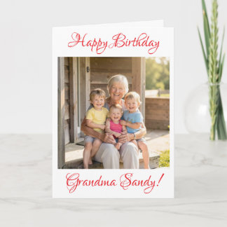 Happy Birthday Grandma Photo Template Personalized Karte