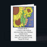 Happy Birthday Grandmom Greeting Card Karte<br><div class="desc">Grandmom, happy birthday, greeting card. Hand drawn, cartoon style, greeting card. To personalize, delete wording and replace with your own. Choose a font size, style, and color to write your message to your special someone for your special celebration. Price may change if you select a different size card. Enjoy! Thanks...</div>