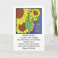 Happy Birthday Grandmom Greeting Card