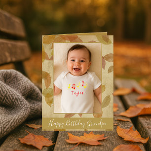 Happy Birthday Grandpa Foto Herbstthema Karte