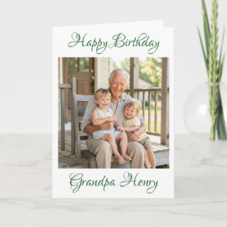 Happy Birthday Grandpa Photo Template Personalized Karte