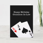 Happy Birthday Grandson-in-Law Card Karte<br><div class="desc">Poker Aces</div>