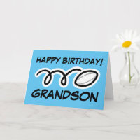 Happy Birthday Grandson sportliche Rugby Ball Spor