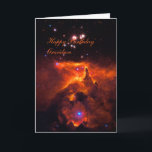 Happy Birthday Grandson - Star Cluster Birthday Karte<br><div class="desc">Galaxien, Sterne und Nebulae-Serie: Der Sternhaufen Pismis 24 liegt im Kern des großen Emissions-Nebel NGC 6357, der einen Grad am Himmel in Richtung des Scorpius-Sternbildes ausdehnt. Ein Teil des Nebel wird von den jüngsten (blutigsten) schweren Sternen in Pismis 24 ionisiert. Die intensive UV-Strahlung der strahlenden Sterne heizt das Gas, das...</div>