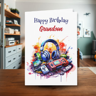 Happy Birthday Grandson   Videospiel Karte
