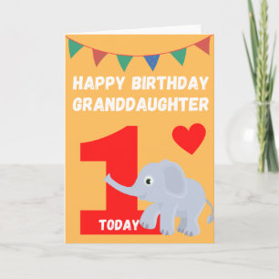 Happy Birthday Grandtochter - 1 Heute Karte