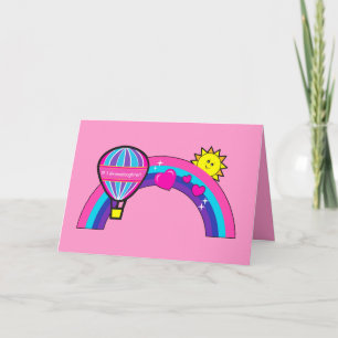 Happy Birthday Grandtochter mit Sun und Rainbow Karte