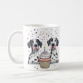 Happy Birthday Great Dane Hunde Cupcake Kaffeetasse