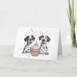 Happy Birthday Great Dane Hunde Cupcake Karte