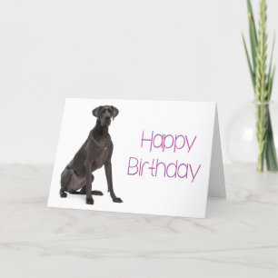 Happy Birthday Great Dane Puppy Dog Card - Verse Karte