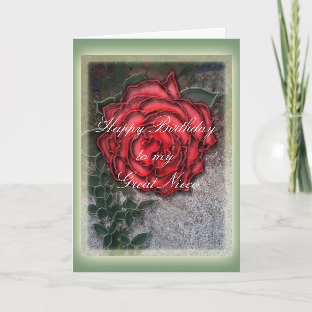 Happy Birthday Great Niece Karte (Vorderseite)