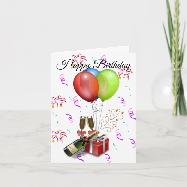Happy birthday Greeting Card Karte (Vorderseite)