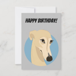 Happy Birthday Greyhound Card