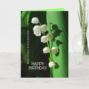 Happy Birthday Große Enkeltochter Lily of the Val Karte