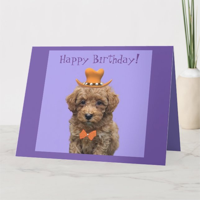 "Happy Birthday" große personalize Dog Pet Karte (Vorderseite)