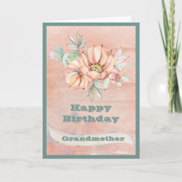 Happy Birthday Großmutter Watercolor Cactus Karte