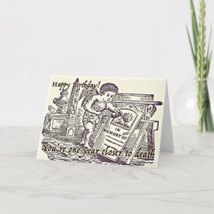 Happy Birthday Grußkarte Dunkler Spaß Funny Karte