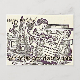 Happy Birthday Grußkarte Dunkler Spaß Funny Postkarte
