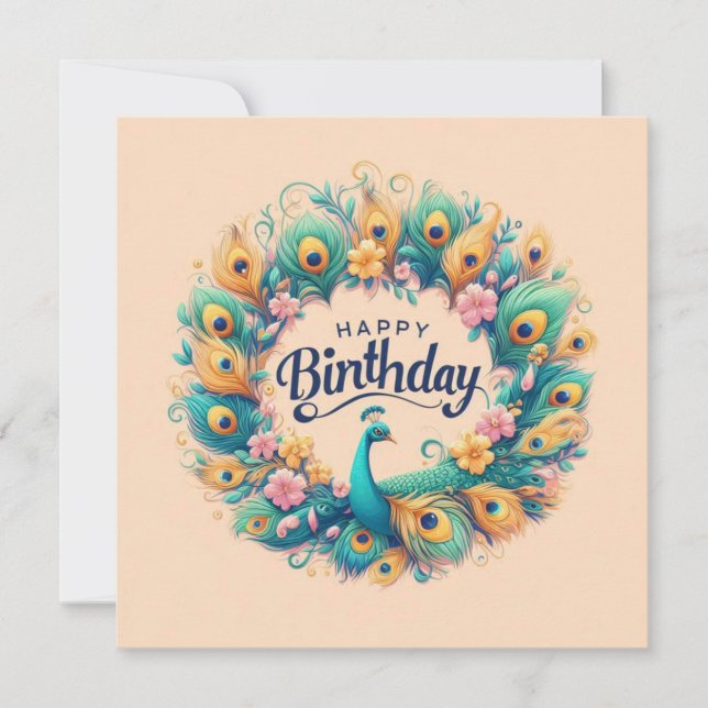 Happy Birthday Grußkarten Einladung (Vorderseite)