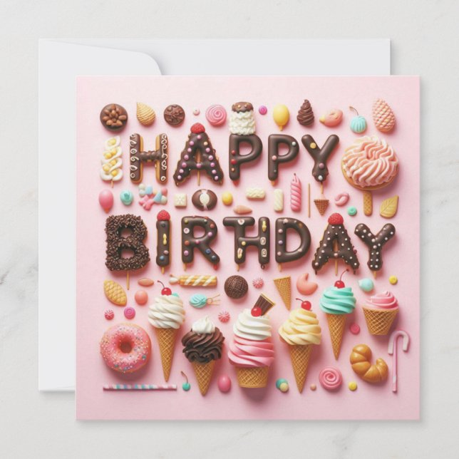 Happy Birthday Grußkarten Feiertagskarte (Vorderseite)