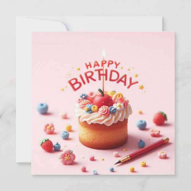 Happy Birthday Grußkarten Feiertagskarte (Vorderseite)