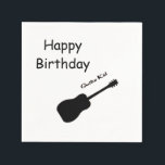 Happy Birthday Guitar Kid Serviette<br><div class="desc">Das Design ist sehr einfach für Gitarre / Musikliebhaber. Die Servietten zum Geburtstag.</div>