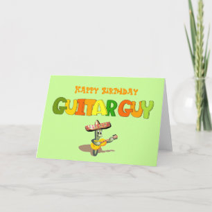 Happy Birthday Guitar Typ Karte