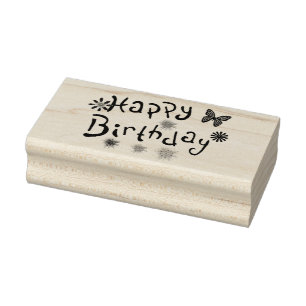 Happy Birthday Gummi Briefmarke Gummistempel