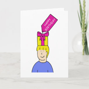 Happy Birthday Hairstylist Cartoon Hair Karte