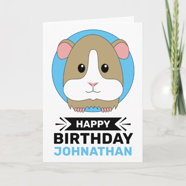 Happy Birthday Hamster Personalisiert Karte (Vorderseite)