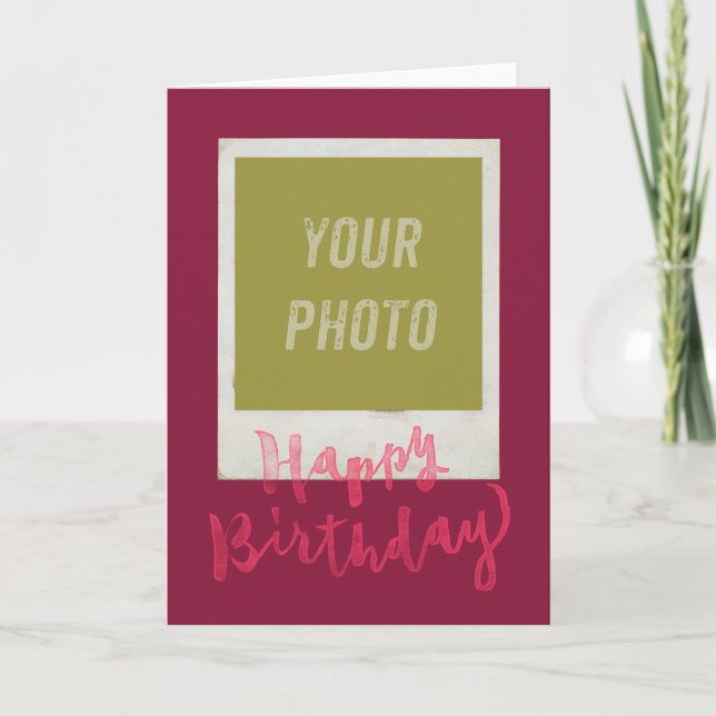 Happy Birthday - Handschrift Lettering Typografy D Karte (Vorderseite)