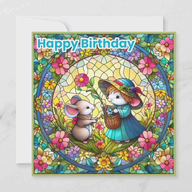 HAPPY BIRTHDAY ~ Happy Birthday ~ Mäuse ~ (Vorderseite)