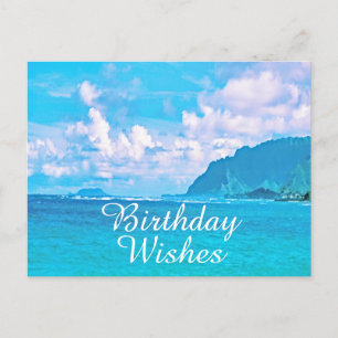 Happy Birthday Hawaiian Strand Fotografie Postkarte