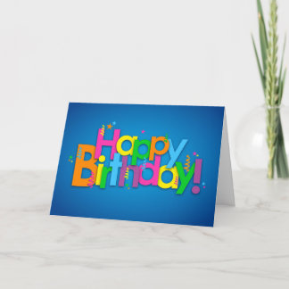 Happy Birthday - Helle Farben Karte