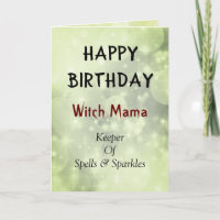 Happy Birthday Hexe Mama Design Card