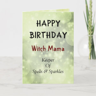 Happy Birthday Hexe Mama Design Card Karte