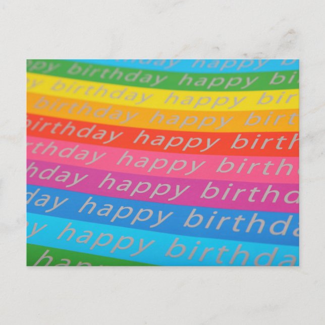 Happy Birthday Hintergrund Postkarte (Vorderseite)