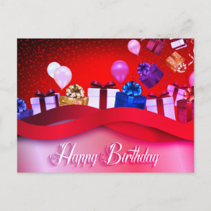 Happy Birthday Hintergrund Postkarte