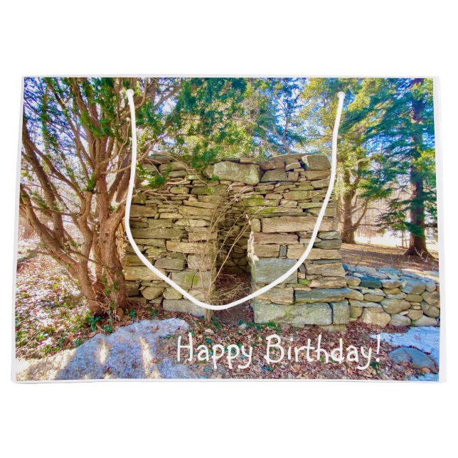 Happy Birthday History Buff Große Geschenktüte (Vorderseite)