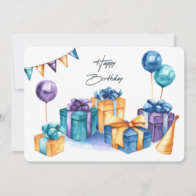 Happy Birthday Holiday Card Feiertagskarte (Vorderseite)