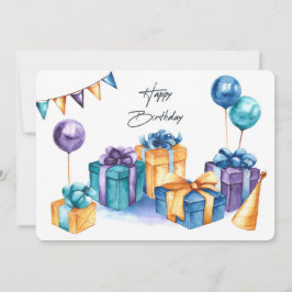 Happy Birthday Holiday Card Feiertagskarte