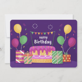 Happy Birthday Holiday Card Feiertagskarte