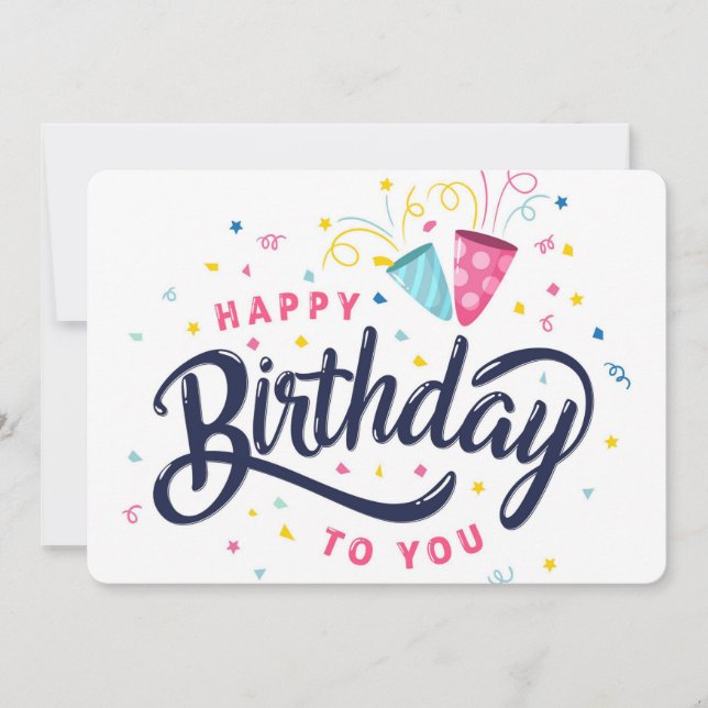 Happy Birthday Holiday Card Feiertagskarte (Vorderseite)