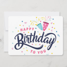 Happy Birthday Holiday Card Feiertagskarte